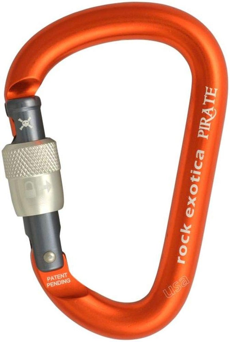 Rock Exotica Pirate Locking Carabiner - Screw-Lock Orange