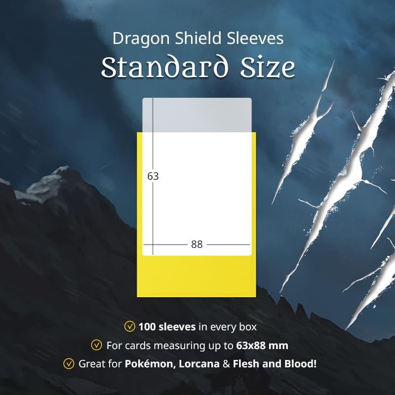Dragon Shield Sleeves - Classic Blue Card Protectors | 100 Count