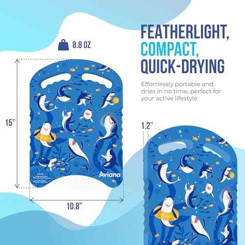 Junior Kickboard Buoy for Youth Children & Toddlers Swimming Aid & Exercise Training Board for Kids to Learn to Swim with Kick Boards in Pool BPA Free Shark