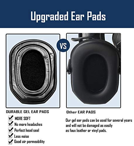 PROHEAR GEP03 2 Pair Upgraded Gel Ear Pads for Walker's Razor Earmuffs