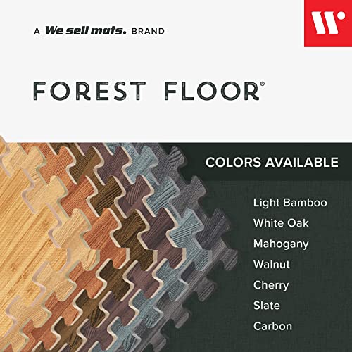 Forest Floor 3/8 Inch Thick Printed Foam Tiles, Premium Wood Grain Interlocking Foam Floor Mats, Anti-Fatigue Flooring – Stylish Flooring Solution, Mahogany, 100 Sq Ft