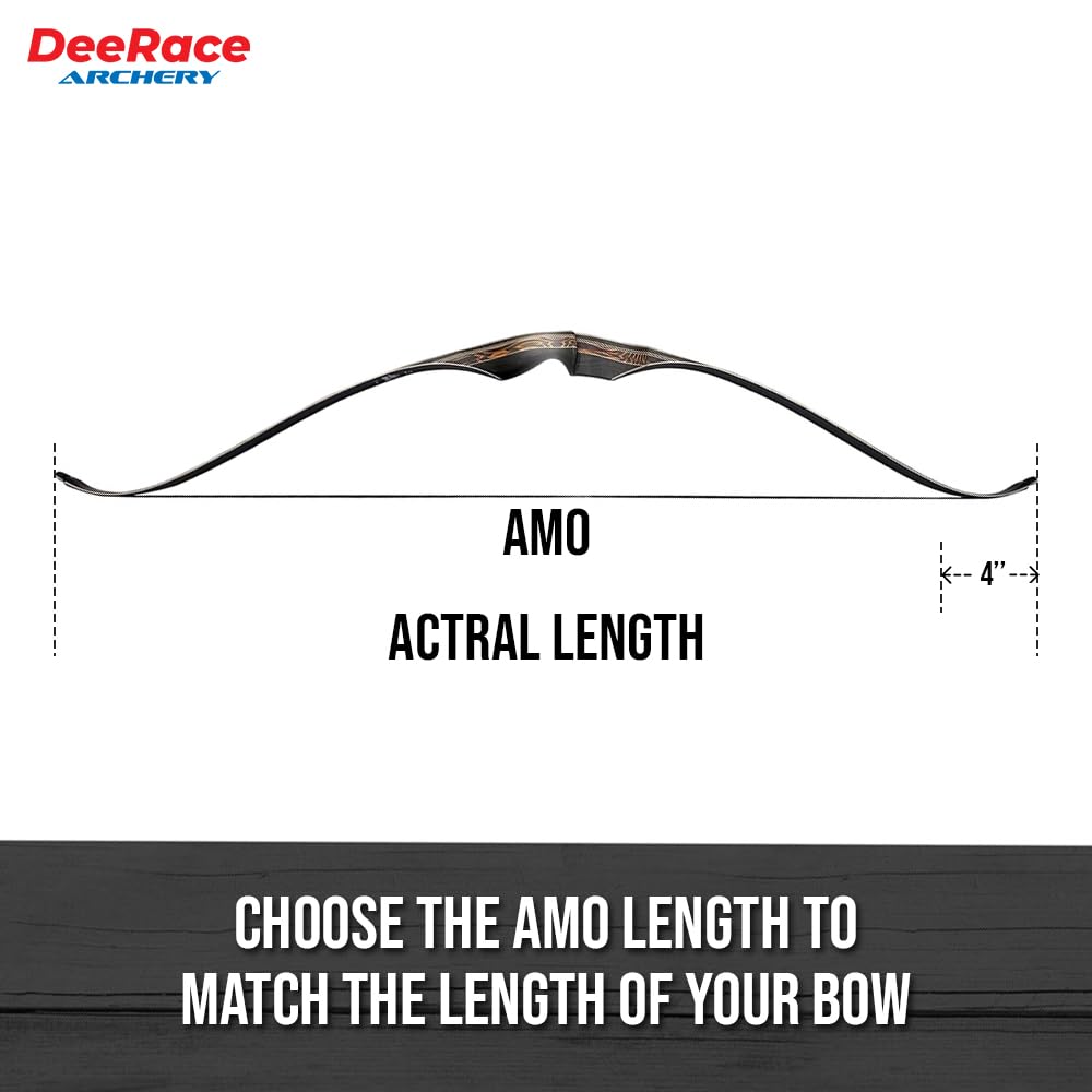 DEERACE D97 Flemish Fast Flight Bow String Replacement Bowstring for Traditional Longbow Recurve Bow (AMO 50" (Bow Length), Green)