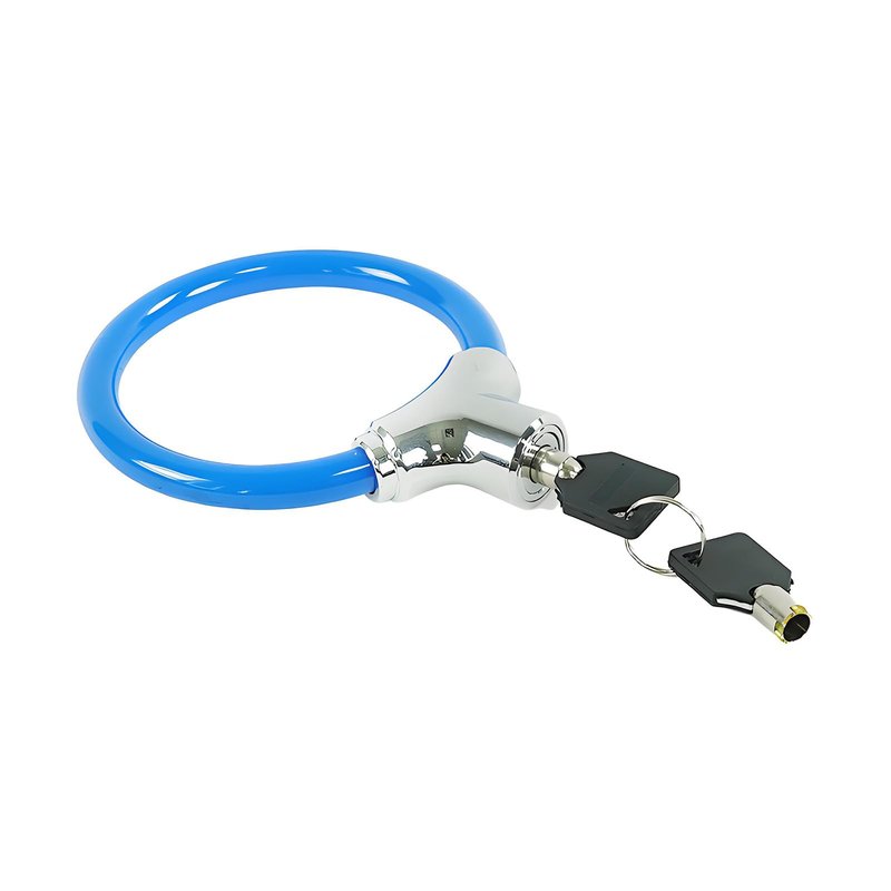 Bicycle Cable Lock, Blue Steel Cable with Keys, Security Lock