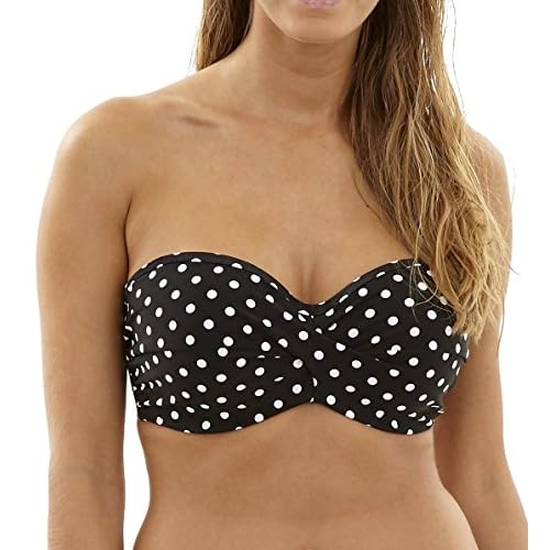 Panache Women's Swim Anya Spot Bra-Sized Bandeau Strapless Swimsuit Bikini Top with Detachable Straps