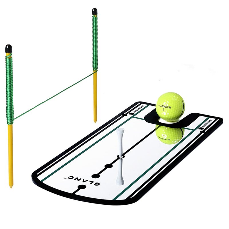 GLANC Golf Putting Alignment Mirror (12” x 6”), Putting Training Aids with Premium Carry Bags for Indoor & Outdoor Use - Golf Trainer Putting Practice Mirror for Improving Technique Accuracy Posture