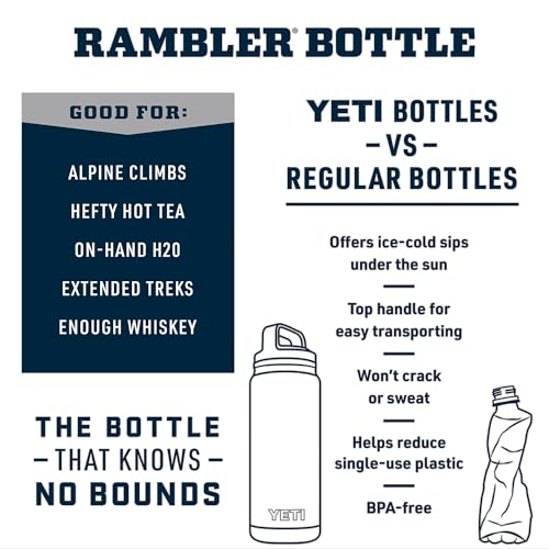 YETI Rambler 46 oz Bottle, Vacuum Insulated, Stainless Steel with Chug Cap,Wetlands Brown