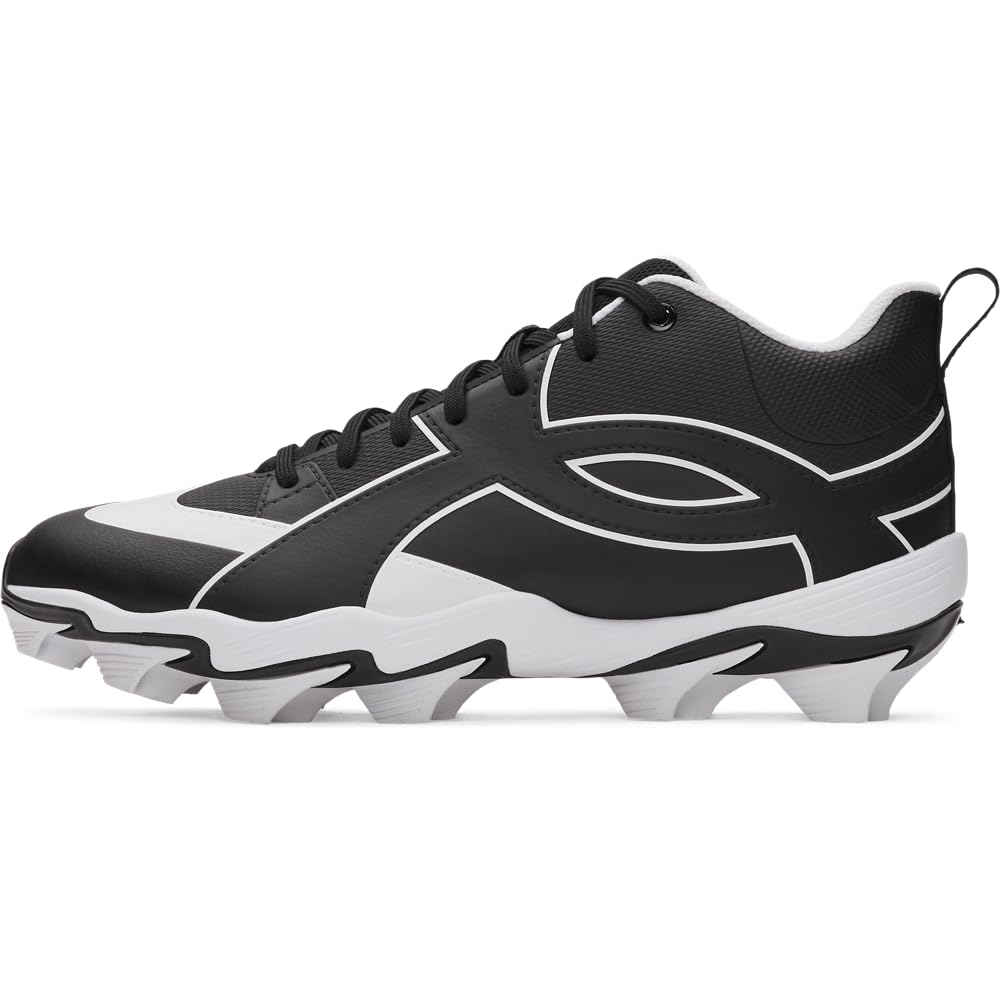 Under Armour Men's Leadoff Icon Mid Baseball Cleats, (001) Black/Black/Anthracite, 12.5, US