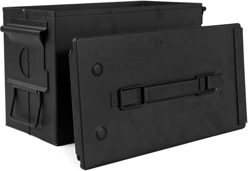 Metal Ammo Can - Lockable 30/50 Cal Bullet Storage Case | Waterproof & Airtight Container for Shotgun, Rifles, Pistols