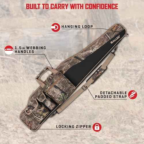 Allen Company Tejon Oversized Rifle Case - 50-Inch Soft Gun Bag - Fits Scoped Firearms and Mono/Bipods - Hunting and Shooting Accessories for Travel - Mossy Oak Break-Up Country Camo