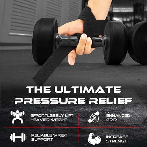 BEAST RAGE Lifting Straps for Weightlifting, Weight Lifting Straps Gym Power Workouts Lifting Wrist Straps Padded Cotton Men Women Support Lifters Deadlift Straps Hard Pull Exercise Straps