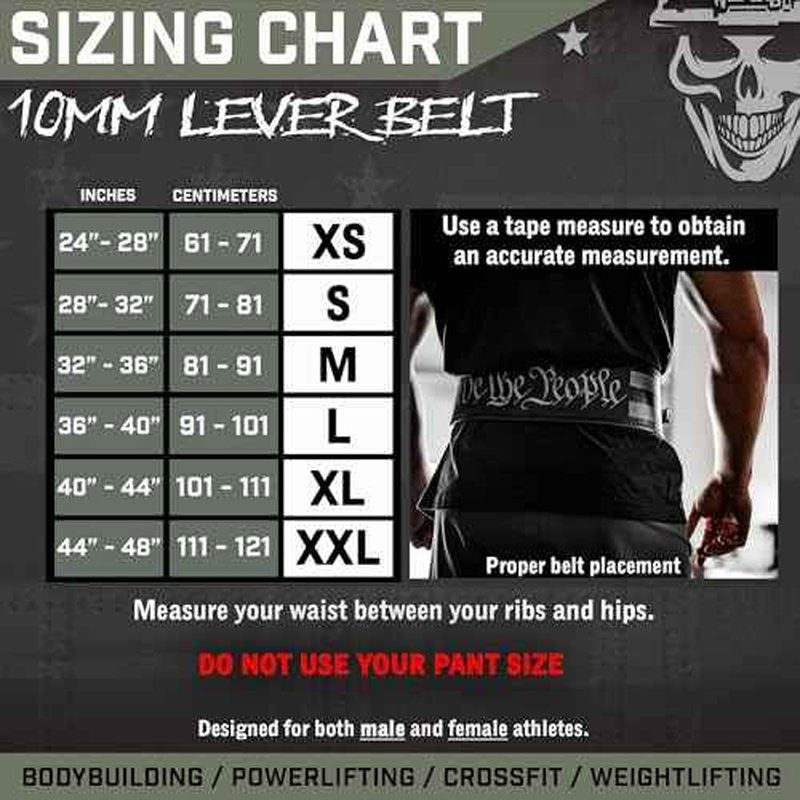 Weight Lifting Belt - Lever Gym Belt for Weightlifting, 10mm Leather Weight Belt for Men - 4 Inches Wide for Support & Stability for Workouts, Powerlifting, Bodybuilding, Fitness & Crossfit