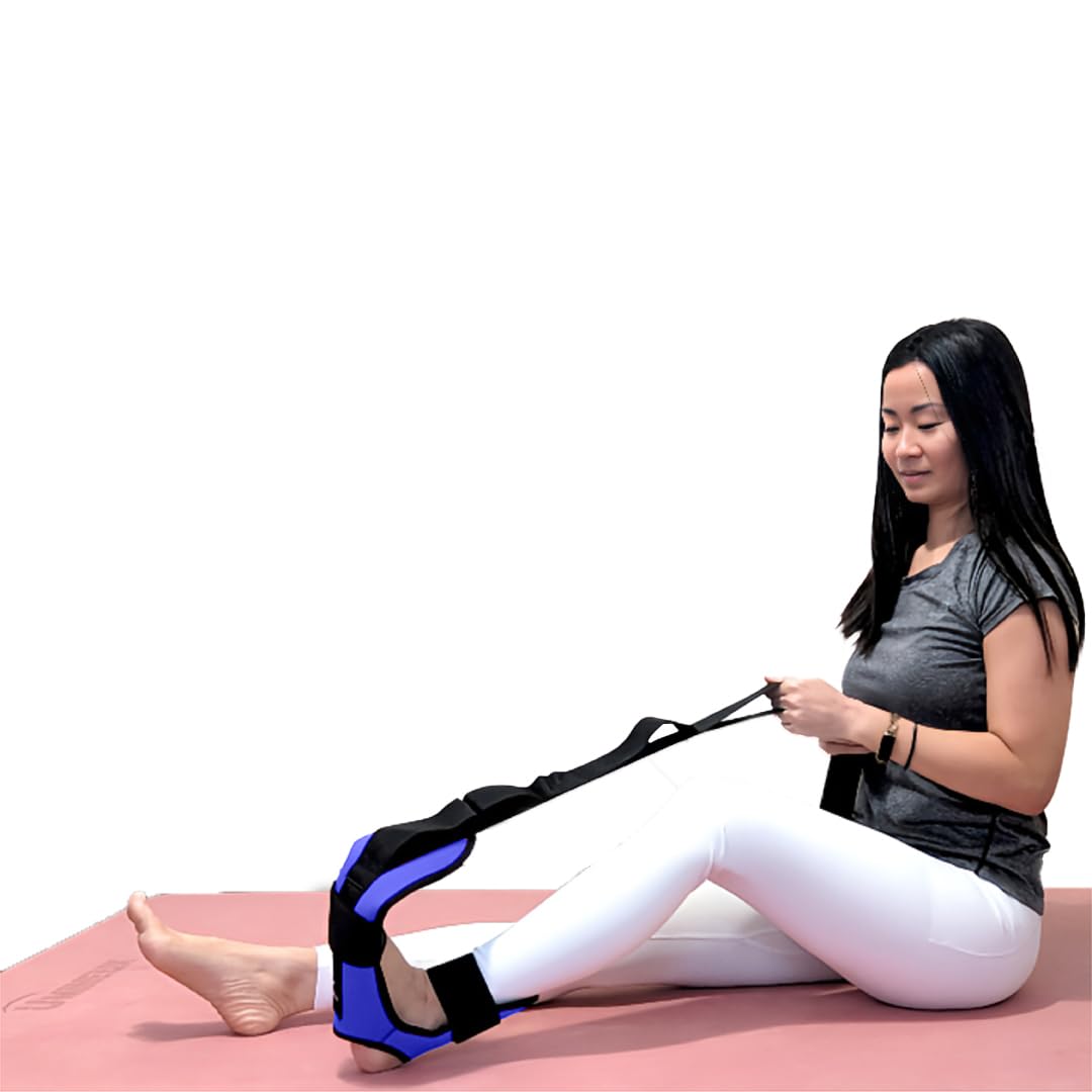 Yaghzu Foot and Calf Stretcher - Stretching Strap for Plantar Fasciitis, Achilles Tendonitis, Heel Spurs, Foot Drop, & Hamstring, Versatile Stretch Strap Used as Leg stretcher, Hamstring Stretcher and Foot Stretcher