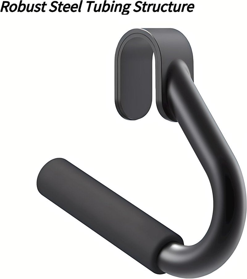 SELEWARE Multifunctional Grip Gym Handles Robust Steel Tubing Netural Grip Pullup Handle Attachments For Pull-up Bars Barbells Resistance Bands Workout Handles Covered w/Comfy Foam 1 Pair