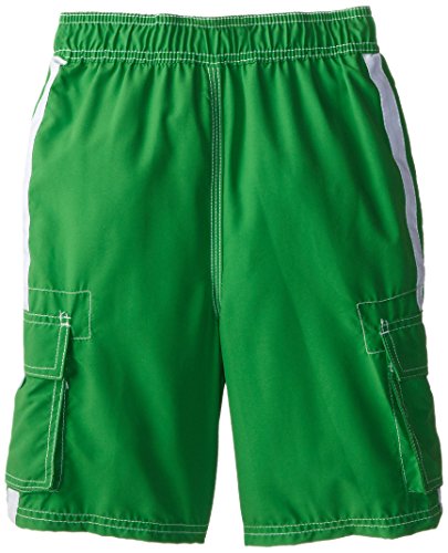 Kanu Surf Boys Quick Dry UPF 50+ Beach Swim Trunk, Barracuda Green, 7