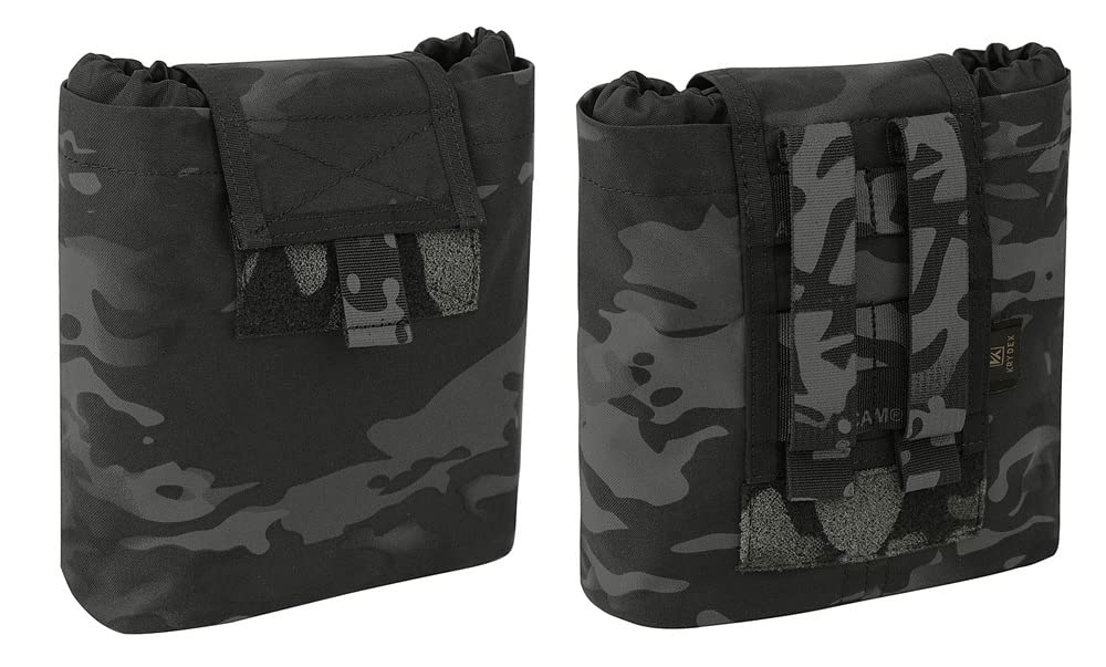 KRYDEX Molle Dump Pouch Roll-Up Drawstring Magazine Utility Pouch Folding Dump Bag (MCBK)
