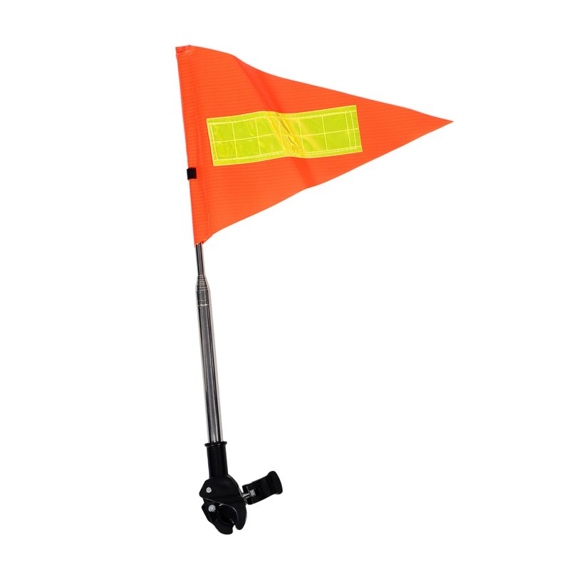 Beatifufu Reflective Golf Cart Safety Flag Telescopic Pole Orange Triangle Flag for Wheelchair and Golf Cart Accessories High Visibility Safety