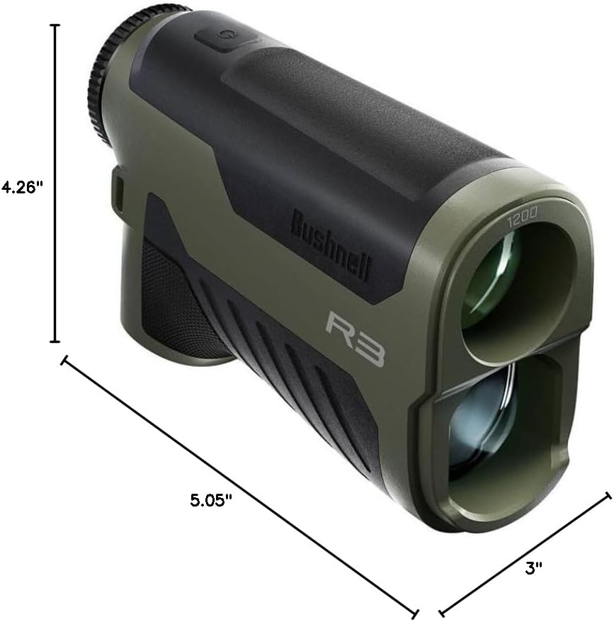 Bushnell R3 Laser Rangefinder - 1200 Yards, HD Optical, Waterproof | 6x25mm, Easy One-Button Use