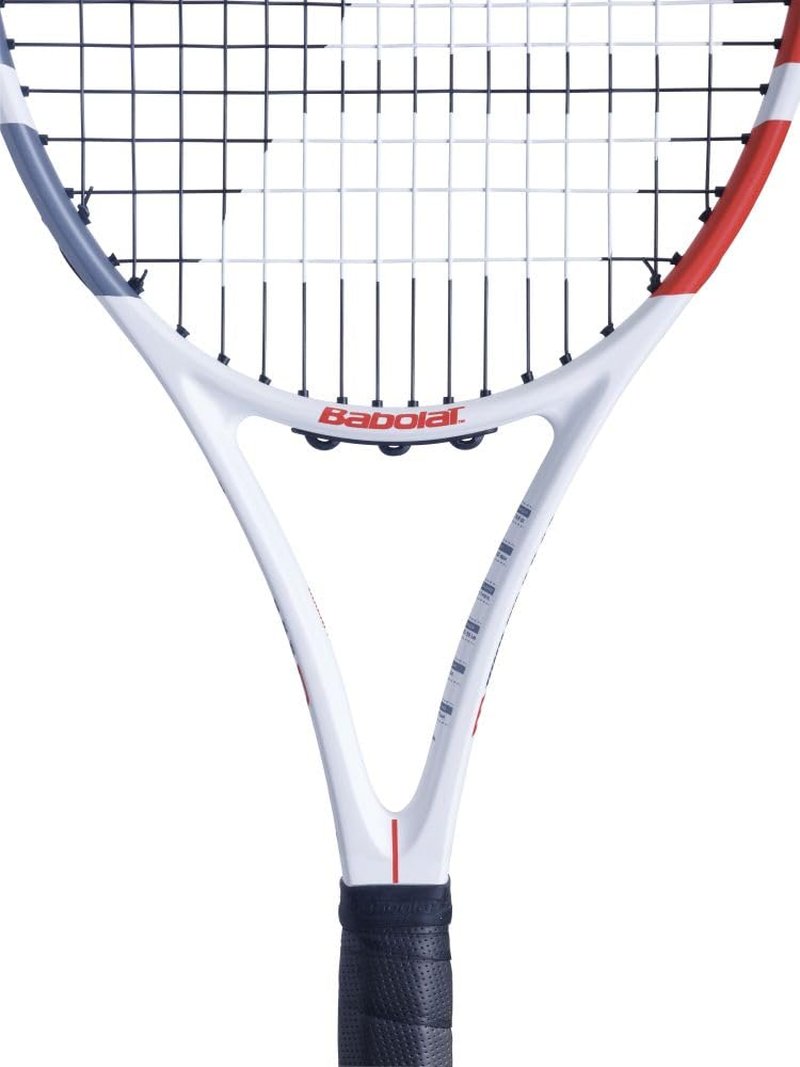 Babolat Evo Strike Tennis Racquet (4 1/8" Grip) - Strung with 16g White Syn Gut at Mid-Range Tension
