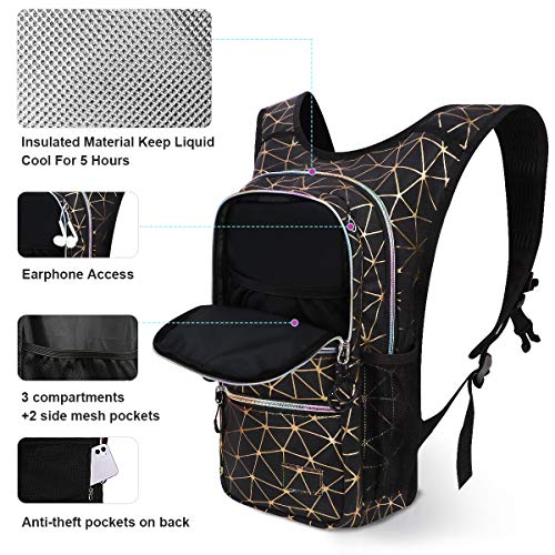 Mothybot Hydration Backpack Pack, Water Backpack 20L Capacities Included 2L Hydration Bladder, Festival Essential - Rave Hydration Pack Hydropack Hydro for Hiking, Running, Biking, Festival Gear