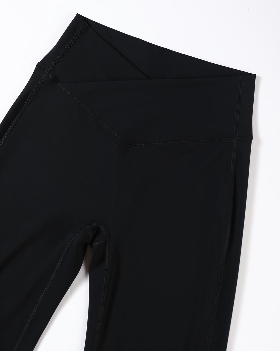AUROLA Fire Flare Leggings for Women, Crossover High Waisted Yoga Pants Tummy Control Wide Leg Bootcut Leggings-30 Inseam(Black,S)