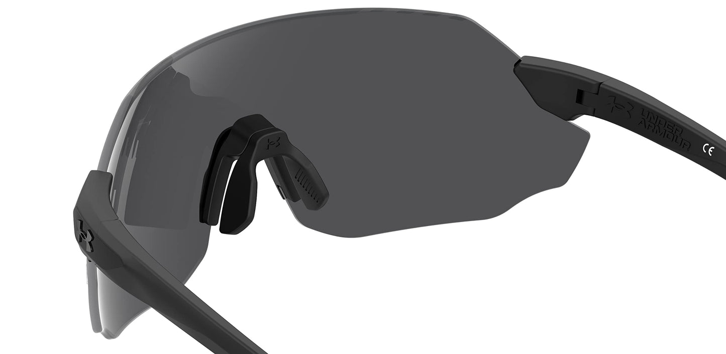 Under Armour UA Halftime Shield Sunglasses, Matte Black Frame w/ Gray Lenses