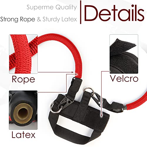 Vertical Jumping Trainer Equipment Leg Resistance Bands Leg Strength Speed Muscle Fitness Workout for Basketball Volleyball Football Tennis Taekwondo Boxing Leg Agility Training (Red Sets-120pound)