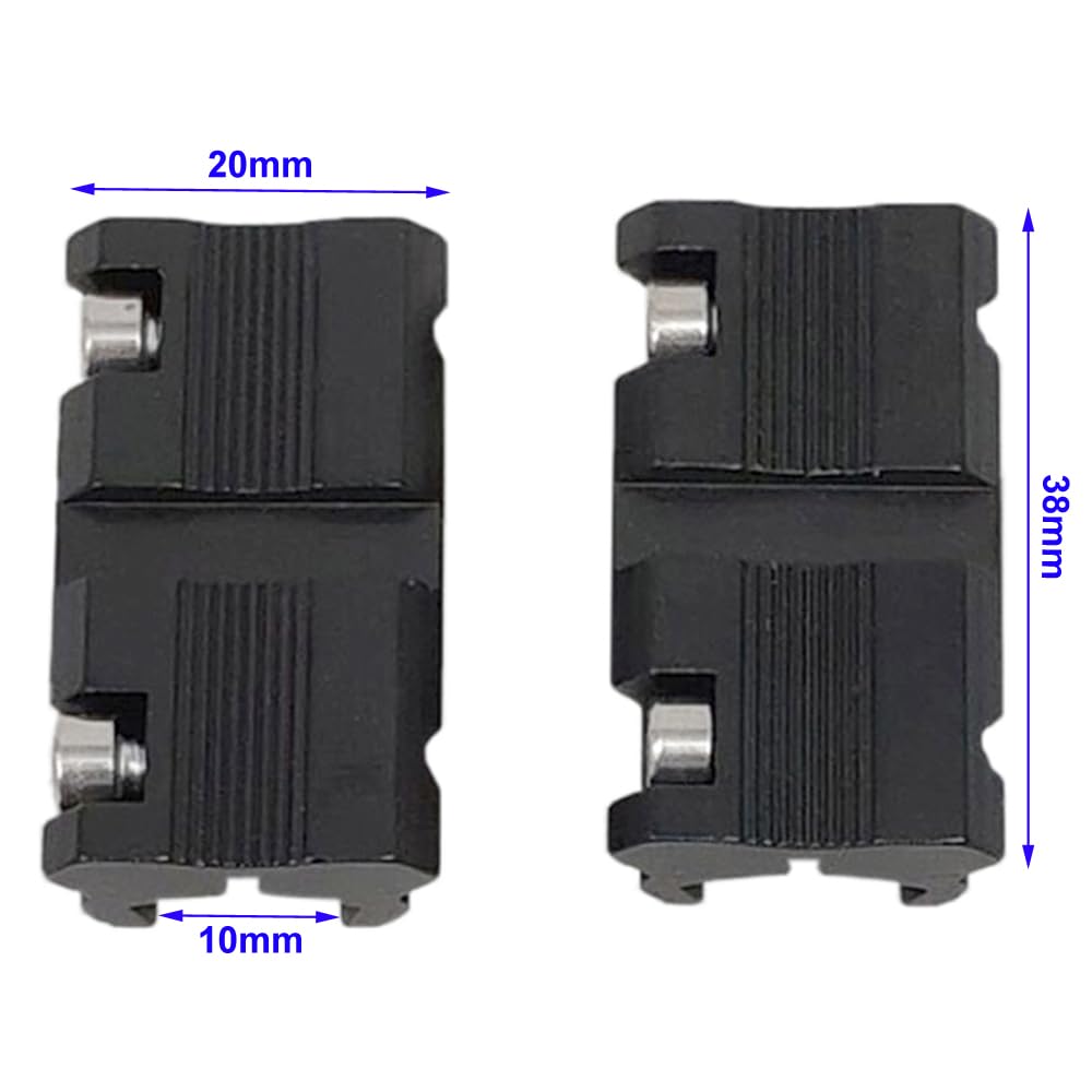 Calitte 10mm Convert to 20mm Flashlight Mount Adapter Converter