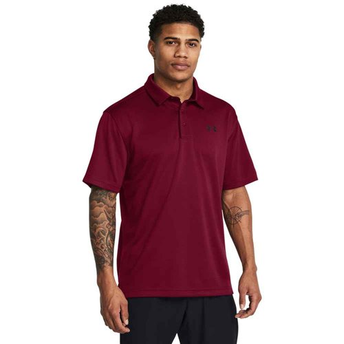 Under Armour Men's Tech Golf Polo, (625) Cardinal / / Black, 4X-Large