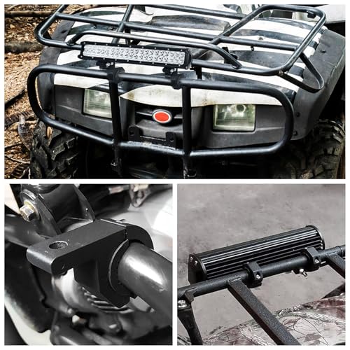 Light Bar Mounts, 2PCS Heavy Duty Clamp Kit for 0.75" 1" 1.25" Tubes, Universal Light Bar Mounting Brackets for LED Off-Road Lights, Professional LED Light Bar Mounting Brackets for ATV UTV Trucks