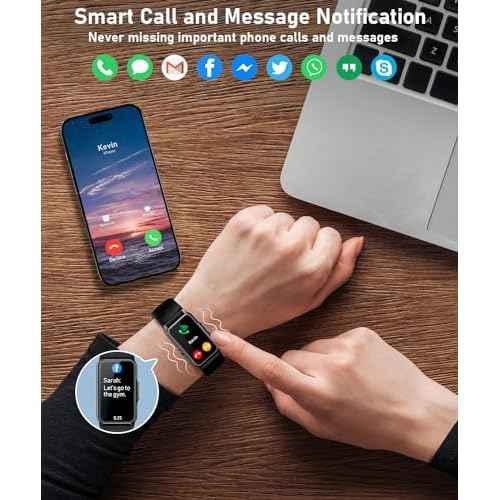 Smart Watch Fitness Tracker with 24/7 Heart Rate, Blood Oxygen Blood Pressure Monitor Sleep Tracker 120 Sports Modes Activity Trackers Step Calorie Counter IP68 Waterproof for Andriod iPhone Women Men