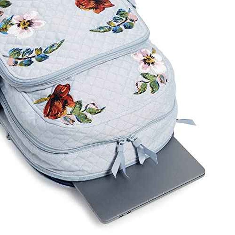 Vera Bradley Women's Denim Campus Backpack, Sea Air Floral, One Size