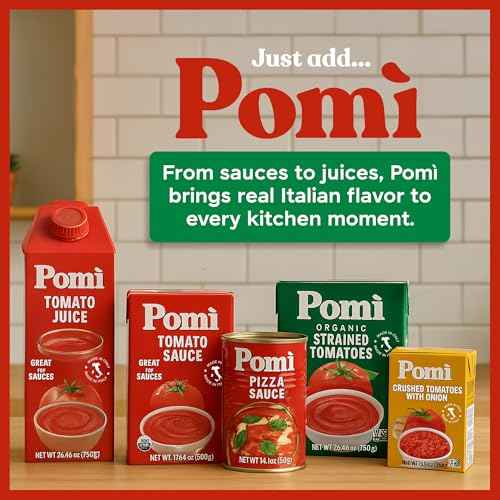 Pomì Strained Tomatoes 26.46oz (Pack of 12) - Creamy, Velvety Tomato Puree, No Additives or Preservatives - Made in Italy with 100% Fresh Italian Tomatoes - BPA-Free, Gluten-Free