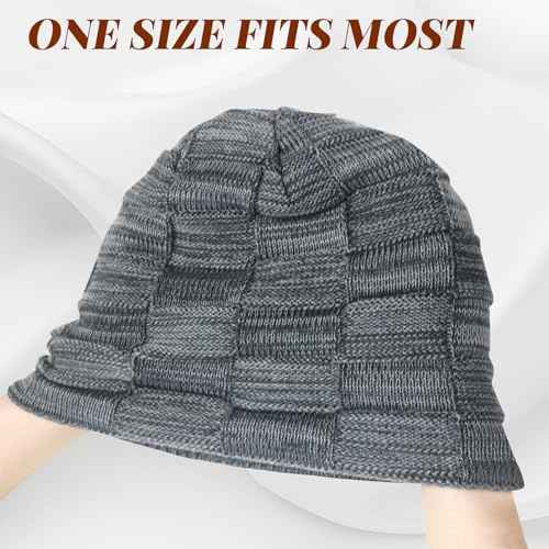 PFFY Beanie Hats for Men Women Winter Thick Warm Lined Beanies Knit Skull Cap