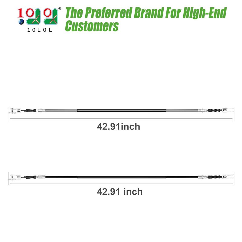 10L0L Golf Cart Brake Cable for Club Car DS 1981-1999 Gas & Electric, 42 Inch Driver and Passenger Side, OEM# 1011125 1011403 1016761-01