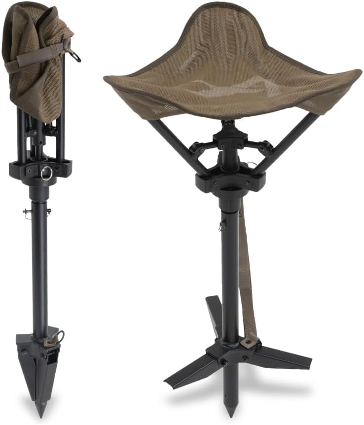 ALPS OutdoorZ Hunting Seat - Lightweight Adjustable Height Chair with Sink-Resistant Legs | All-Weather Comfort