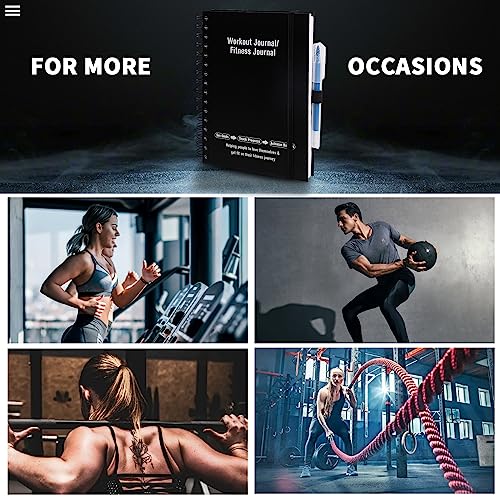 Fitness Journal and Workout Planner for Women & Men - Workout Log Book for Track Progress, Weight Loss - Home Gym Essentials for Training Monitoring