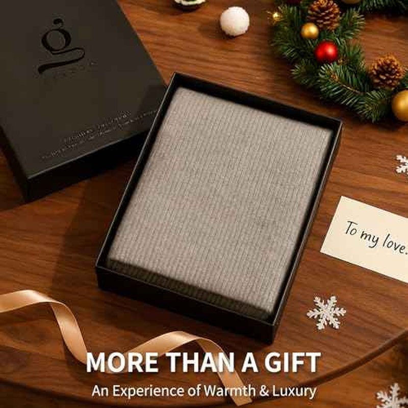 100% Pure Mongolian Cashmere Scarf for Women & Men Soft, Lightweight, Warm Fall Winter Wrap with Luxury Gift Box