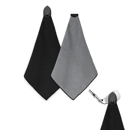 INDOMON 2 Pack Magnetic Golf Towel,Absorbent Golf Towel for Golf Cart,Golf Bag,Easy-Grip,Quick-Dry