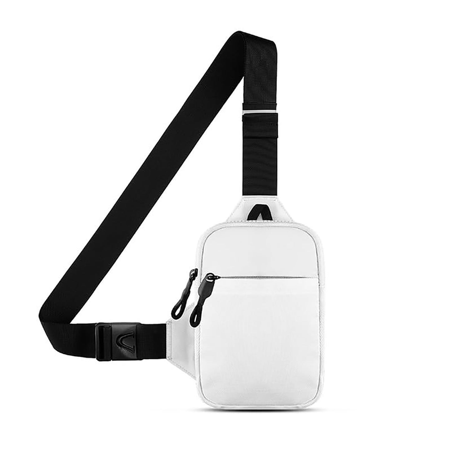 Qcvkou Concept Collective Travel Sling Bag, Concept Collective Bag, Waterproof Phone Chest Bag for Hiking Travel (White)