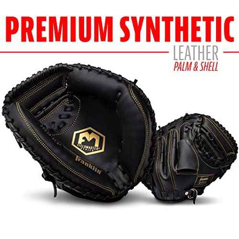 Franklin Sports Field Master Baseball + Softball Glove - Field Master Adult + Youth Baseball + Softball Mitt - Men's + Women's Gloves - Right Hand Throw