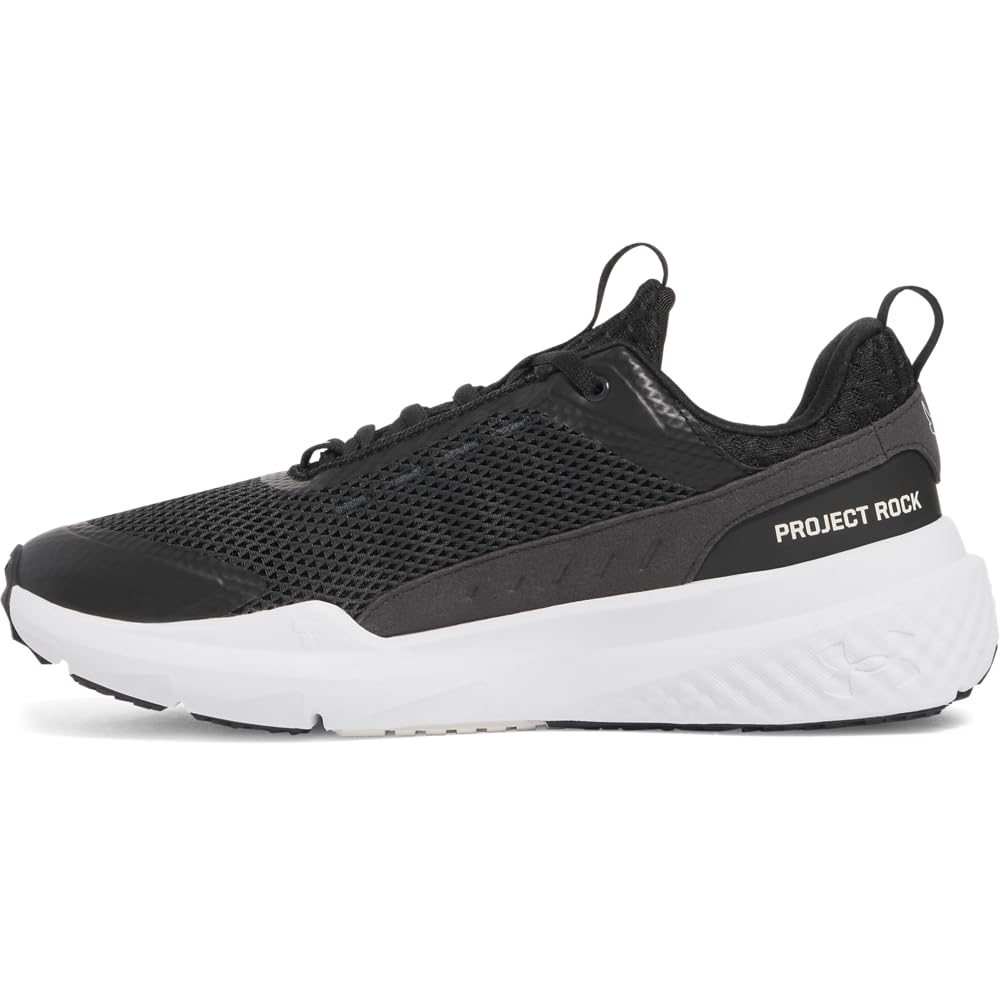 Under Armour Men's Project Rock Blood Sweat Respect 5, (002) Black/White/Stone, 10.5, US