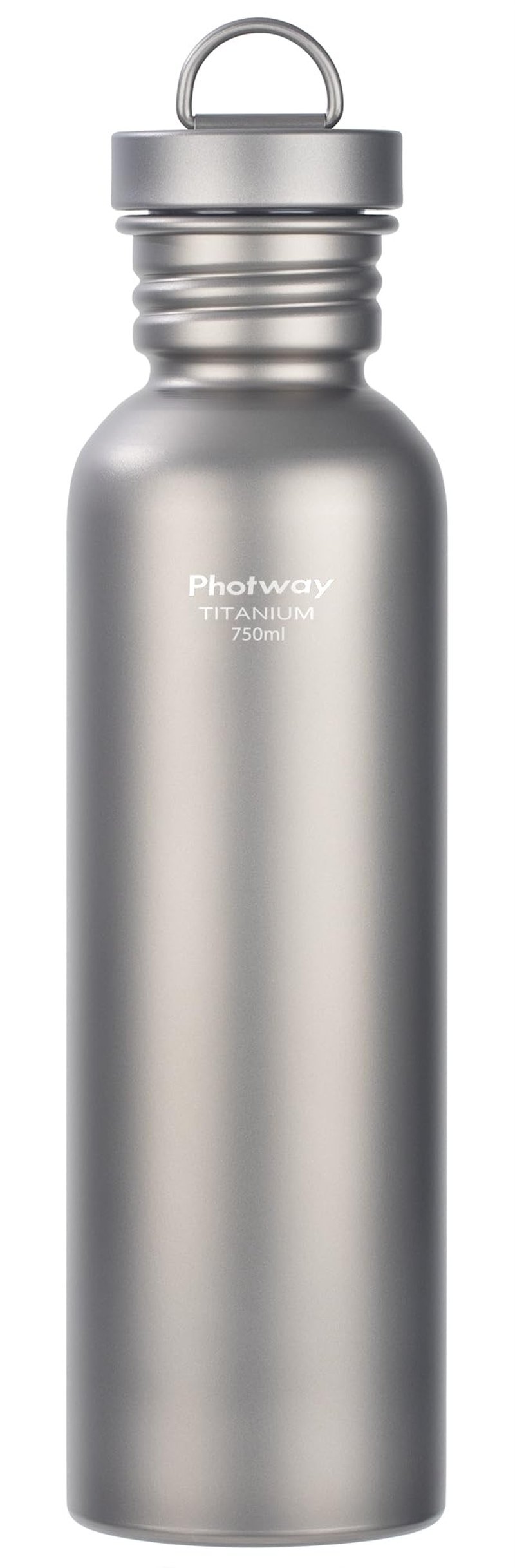 photway 25oz Titanium Water Bottle, Ultralight Single Wall Titanium Flask for Boiling Water, Leakproof Sports Bottle for Camping, Hiking, Cycling & Outdoor Use