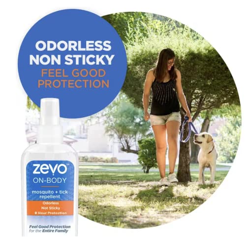 Zevo On-Body Unscented Skin Outdoor Mosquito Repellant Pump Spray + 1 Mosquito Repellent Band