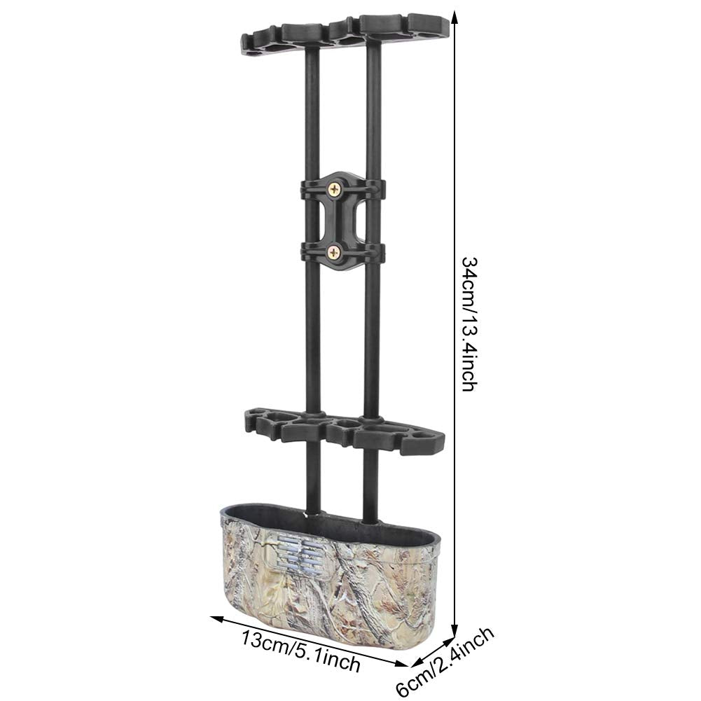 Sugoyi 5 Pcs Quick Release Compound Bow Quiver, Arrow Box, Archery Quiver, for Archery Arrow Storage(Camouflage)