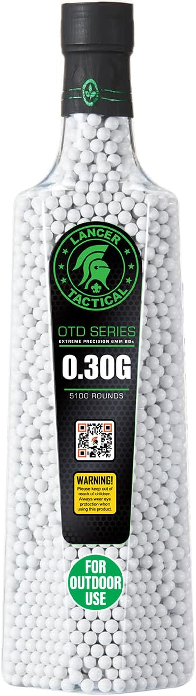 Lancer Tactical Airsoft BBS for Outdoor Field Bulk Premium Polished 6mm 0.20g-0.30g 5100 Rounds for Each Bottles X3-Outdoor Field Compliant