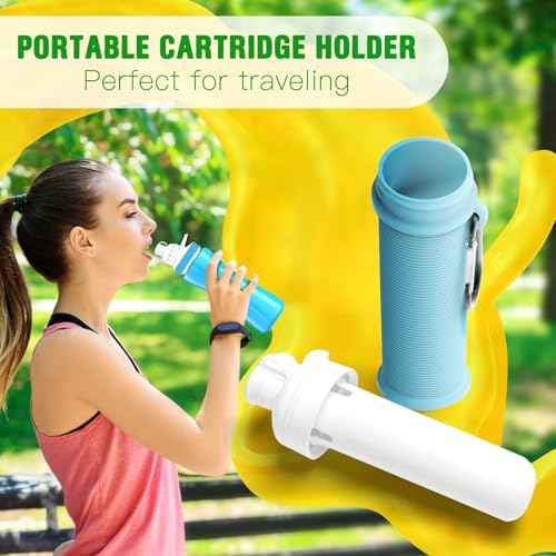 Flavors Cartridges Holder | Compatible with Popular Water Bottles | Single Design | For Flavor Replacement Storage (2-Pack(Blue+Magenta))