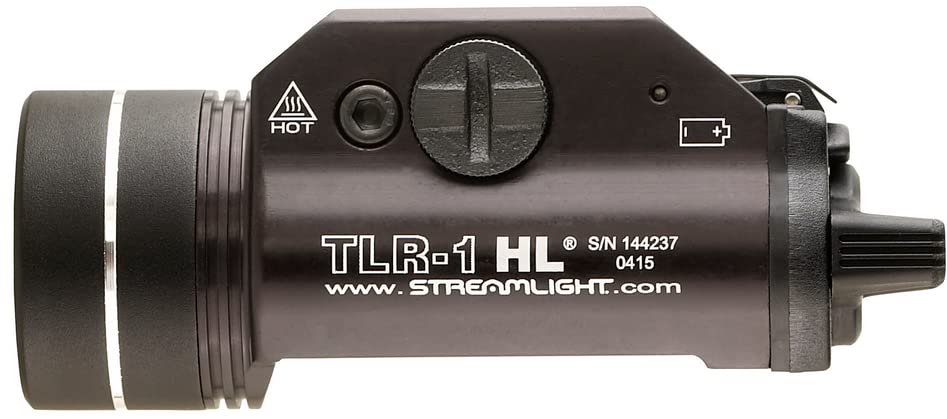 Streamlight 69264 TLR-1 HL 1000-Lumen Weapon Mounted Light Earless with Rail Locating Keys, Black