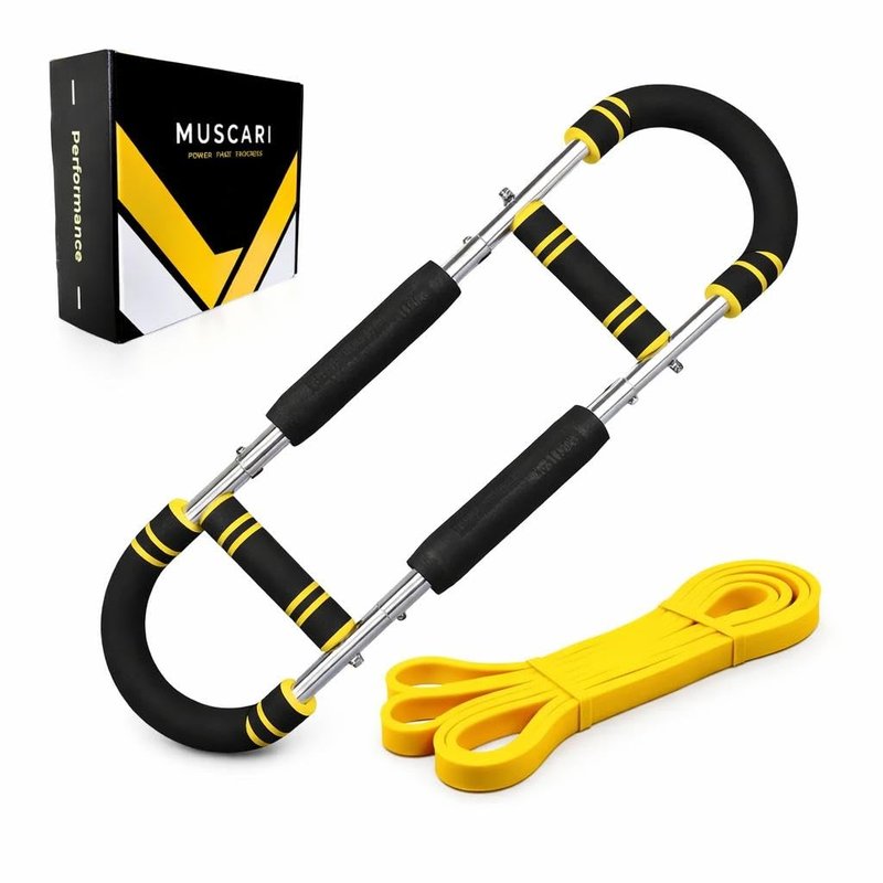 Muscari Twister Arm Trainer - Chest Workout Equipment, Arm Chest Trainer for Men, Arm Workout Equipment Bar with Workout Videos Included