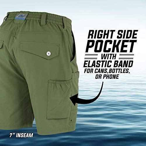 Mossy Oak Fishing Shorts for Men Quick Dry Flex