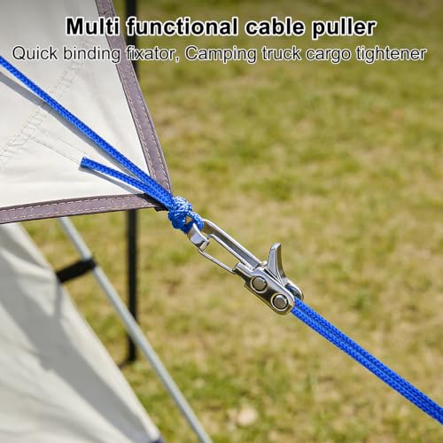 6 Pack Rope Tensioner Kit for Camping Tents, Tarps, and Boating - Secure & Quick Tie